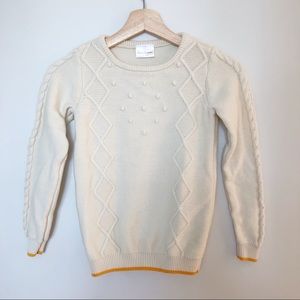 Hanna Andersson off-white cotton pullover sweater